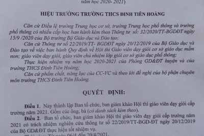 Danh sách Ban Giám Khảo và giáo viên tham gia Hội thi GVDG cấp trường năm 2021